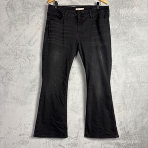 Levi's 715 Bootcut Jeans Black Wash‎ Women's Size 34 Flare Western Cowgirl Boho